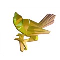 Escultura pájado dorado