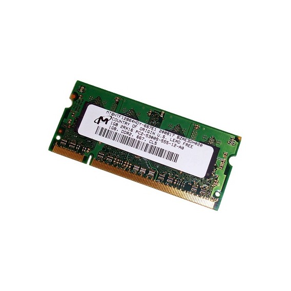 Memoria ram sdram MT8HTF12864HDY-667E1 200802 DDR2 de 1 GB
